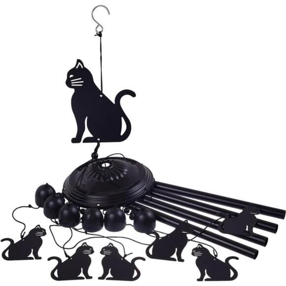 Cat Wind Chimes for Home, Patio, Backyard, Garden Cat Decor, Cats Wind Catcher - Picture 5 of 8